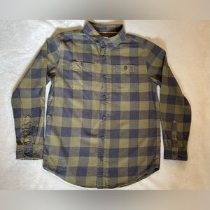 CAT & JACK YOUTH BOYS PLAID LONG SLEEVED SHIRT *USED* SIZE 12/14 LARGE